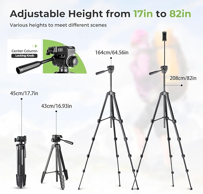 Aureday Phone Tripod, Wireless Remote and Phone Holder, Extendable Cell - Image 2