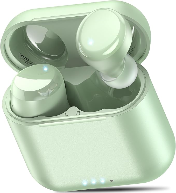 TOZO T6 Wireless Earbuds, Stereo Sound in Ear Headphones, 50 Hours Playtime by TOZO
