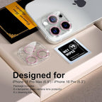 beuxece for 6 Pack iPhone 16 Pro/iPhone 16 Pro Max Camera Lens Protector 9H - Image 2