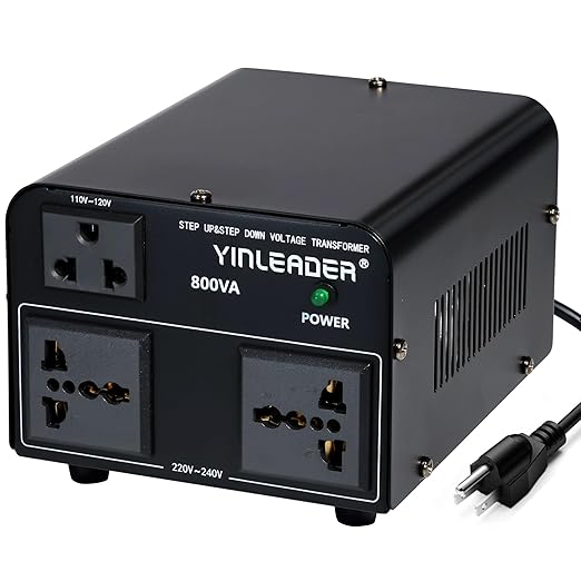 Yinleader 800W Voltage Converter Step Up 110V-120V to 220V-240V & Step Down by Yinleader