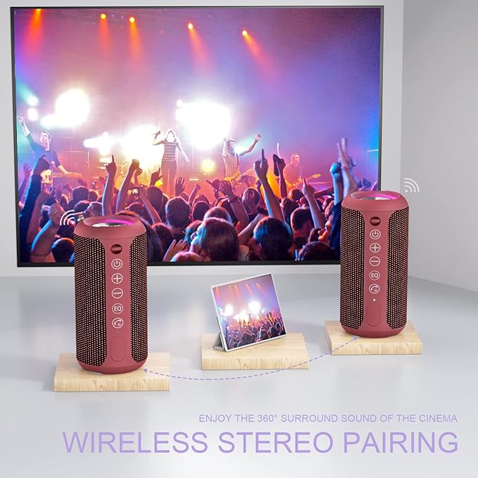 Ortizan X10 Portable Bluetooth Speaker, 24W Stereo Sound, IPX7 Waterproof - Image 3