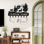 Personalized Deer Key Holder Wall Mount, Custom Metal Key Rack Key Holder - Image 3