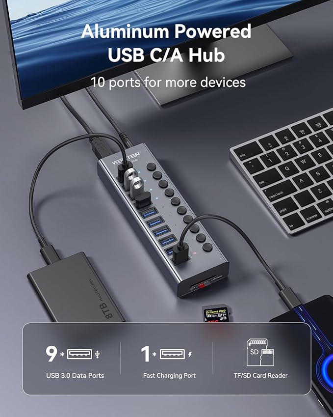 WENTER Powered USB Hub 3.0 - Image 2