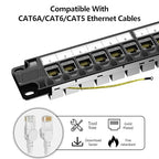 Jadaol 24 Port Shielded Patch Panel Rack or Wall Mount 19-Inch, 1U Cat6A - Image 9