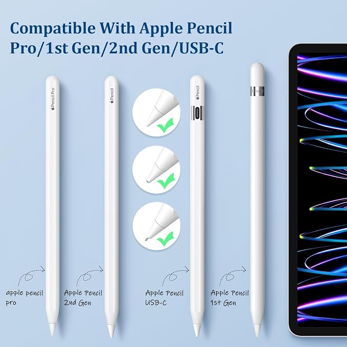 Upgraded Replacement Tips for Apple Pencil 2nd Generation/1st Gen/USB-C & Apple - Image 3