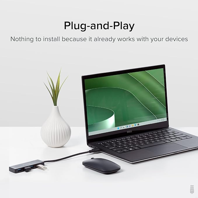 Plugable 4 Port USB Hub 3.0, USB Splitter - Image 3