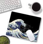 Mouse Pad, Japanese Sea Wave Design Mouse Pad, Washable Square Cloth Mousepad - Image 4