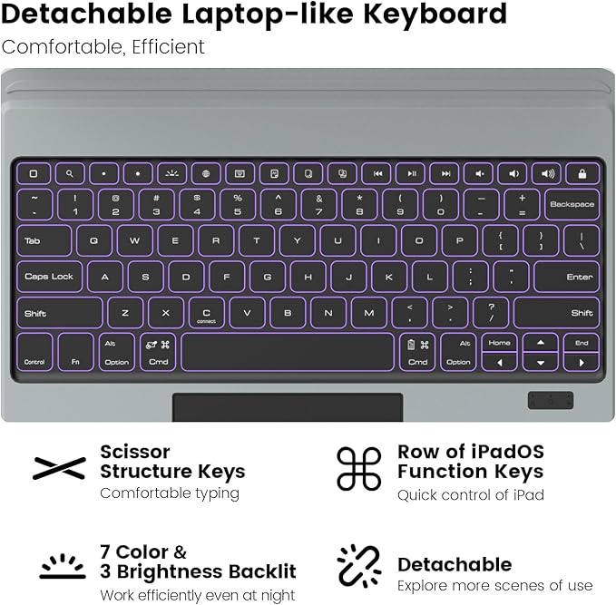 Nillkin Keyboard Case for iPad Air 13-inch, iPad Pro 12.9-inch Rugged Case - Image 3
