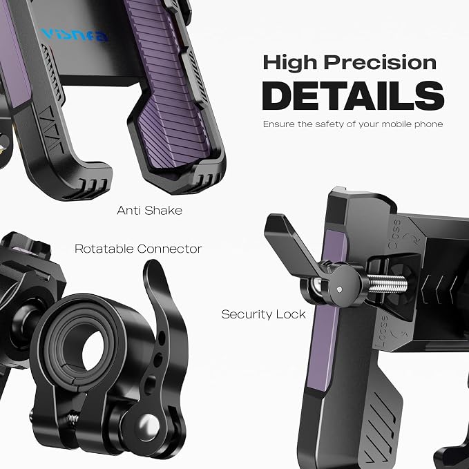 New Upgraded Bike Phone Mount Holder Two Connectors Quickly Lock and Release - Image 5