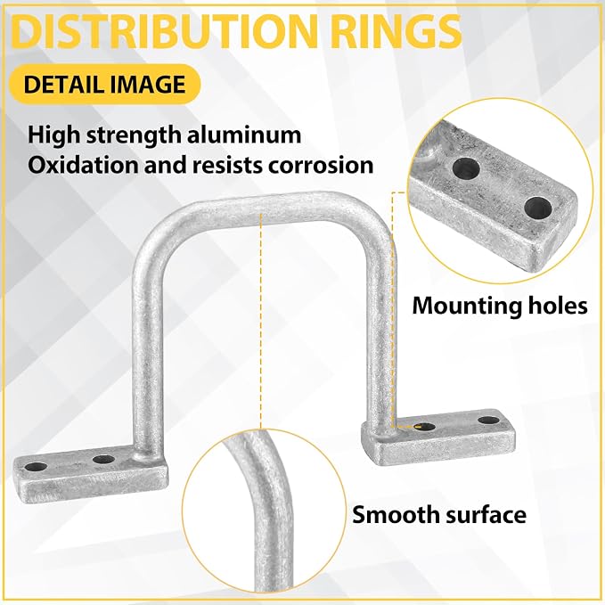 50 Pcs Distribution Rings Aluminum D Ring - Image 3