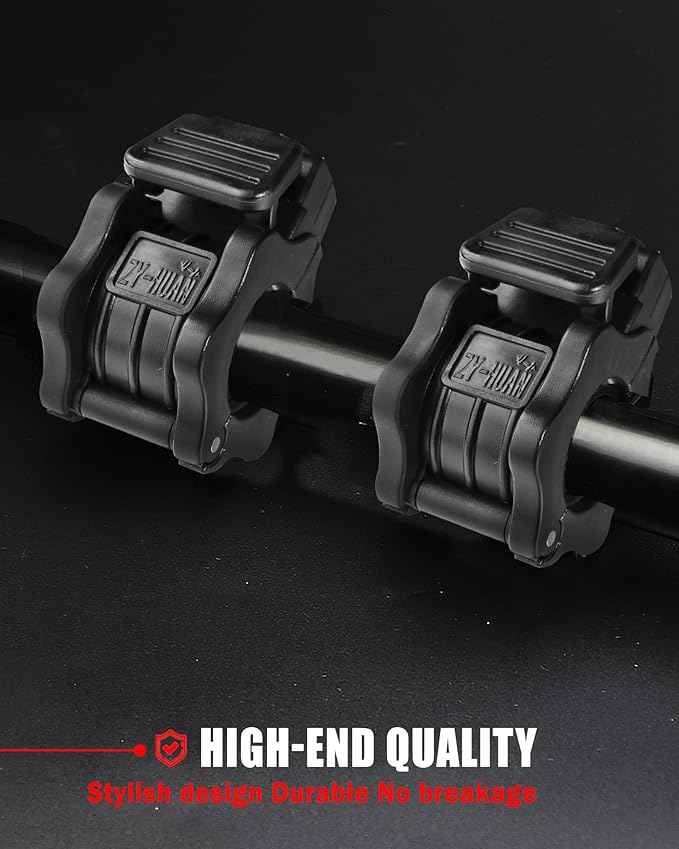 Adjustable Barbell Clips, Fits 0.98-1.1" Olympic & Standard Bars, Secure - Image 5