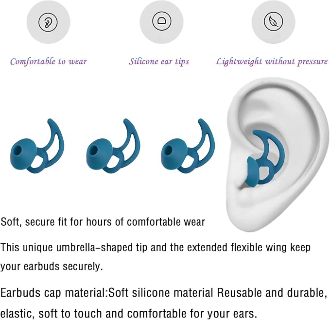 Earbud Pads Replacement Silicone Ear Bud Tips Eartips Compatible - Image 5