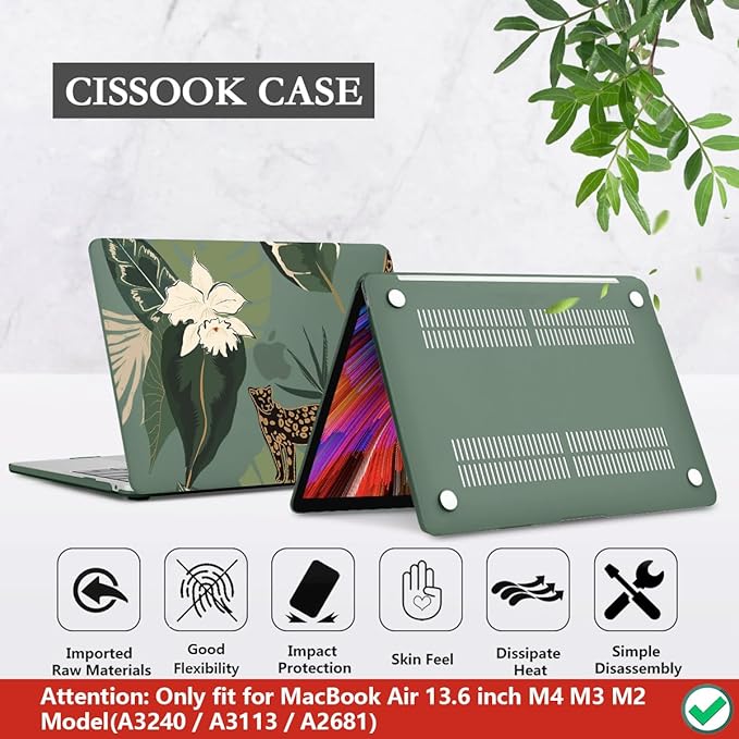 CISSOOK for MacBook Air 13.6 Inch Case 2024 2025 Model A3240 A3113 A2681 - Image 6