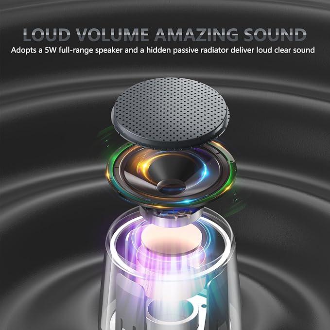 INSMY Small Bluetooth Speaker, Waterproof Mini Portable Wireless Speaker - Image 5