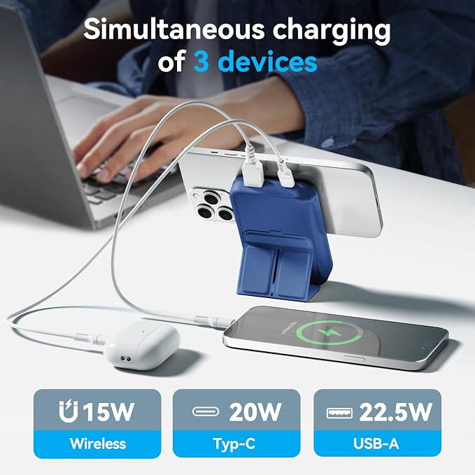 Magnetic Power Bank, 10000mAh Wireless Portable Charger - Image 3