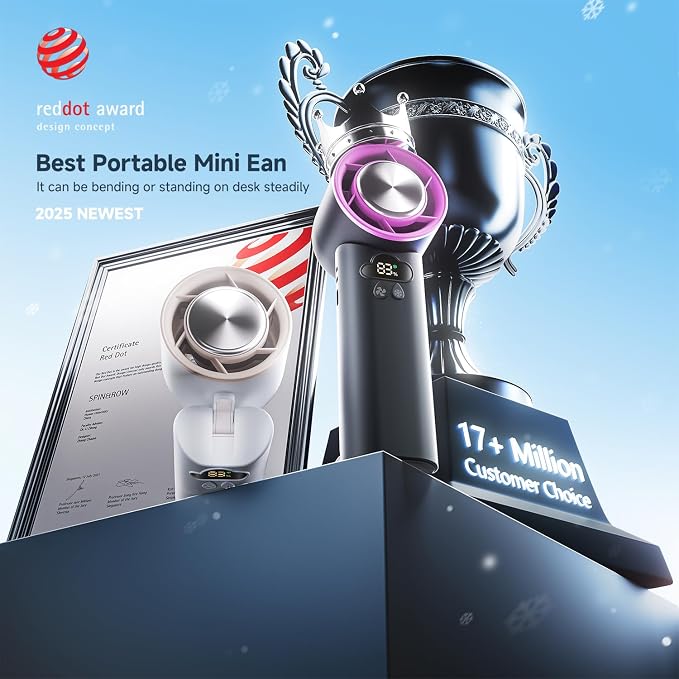 15000RPM 24H Max Cooling Time Highly Speed Hand Fan, Collapsible Mini Small - Image 9