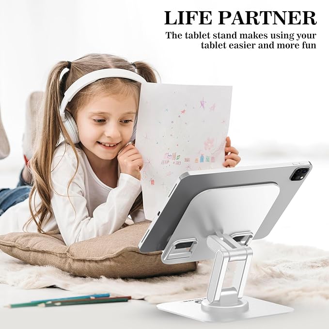 OCYCLONE for iPad Stand for Desk 360 Rotating Adjustable Portable Monitor - Image 6