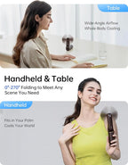 JISULIFE Handheld Fan with 4500 mAh Powerbank Max 37 Hours Runtime, Pocket - Image 4