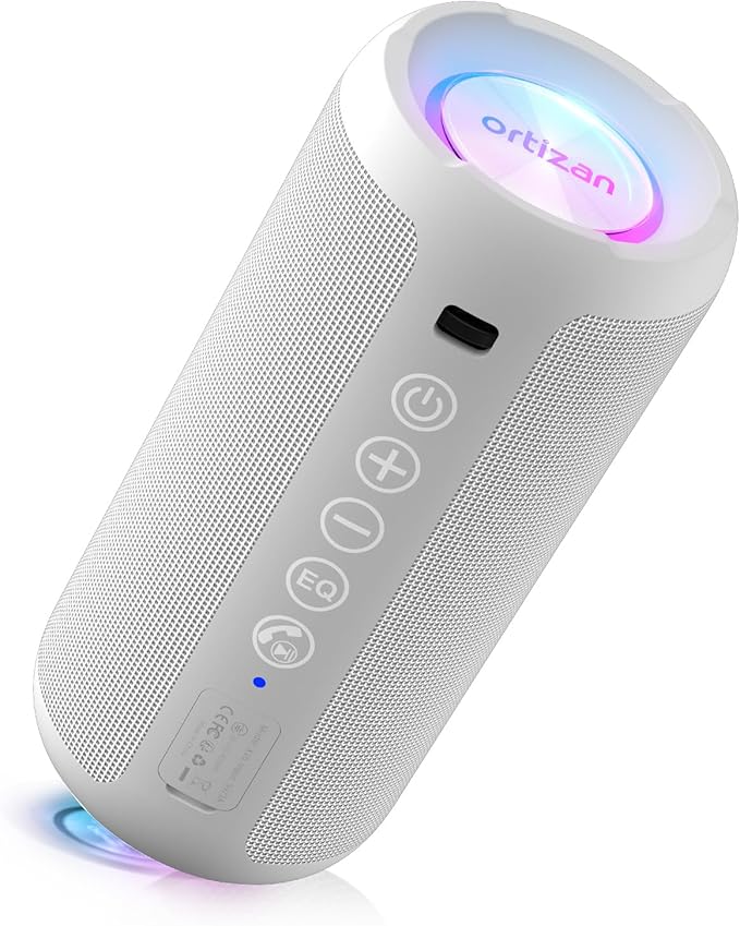 Ortizan Portable Bluetooth Speaker: IPX7 Waterproof, 24W Loud Sound, Deep Bass by Ortizan