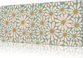 Mouse Pad Large Boho with Daisy Flowers Non-Slip Gaming Desk Mat with Stitched by NIYLYNSYN