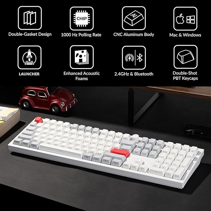 Keychron Q6 Max QMK/LAUNCHER Wireless Bluetooth/2.4GHz/USB-C Wired Custom - Image 2