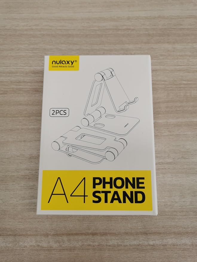 Nulaxy 2 Pack Dual Folding Cell Phone Stand, Fully Adjustable Foldable Desktop - Image 7