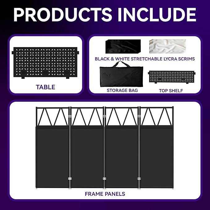 DJ Table Stand Portable booth Double Deck, Foldable DJ Stand Booth, Heavy-Duty - Image 8