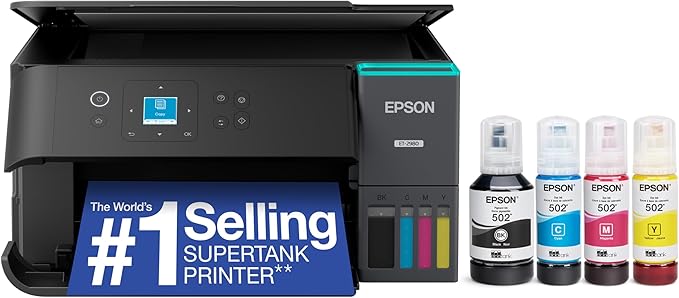 Epson EcoTank ET-2980 Wireless All-in-One Color Supertank Printer by Epson