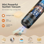 Chuboor Mini Vacuum, Powerful Cordless Rechargeable Hand Held Vacuum - Image 2