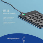 R-Go Number Pad Keyboard, USB-C/A Wired, Mini Numeric Keypad - Image 6