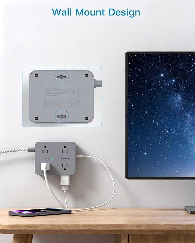 HANYCONY 6 Ft Surge Protector Power Strip - Image 6