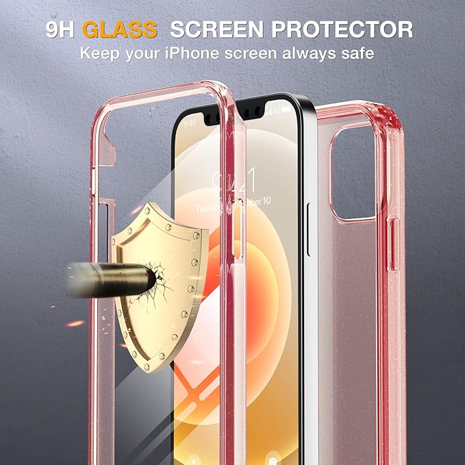 Miracase Glass Series for iPhone 12/12 Pro Case 6.1 inch, Upgraded Full-Body - Image 4