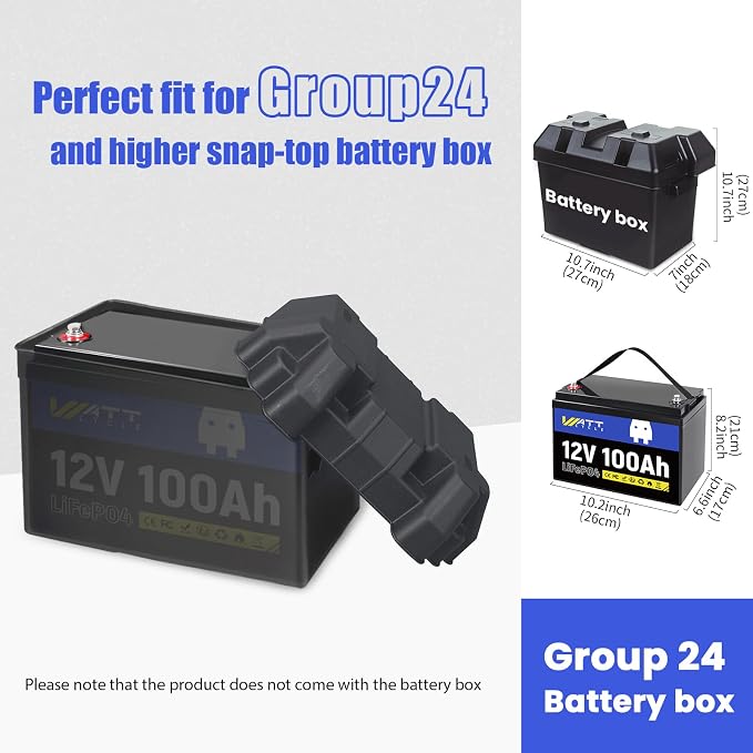 12V 100Ah LiFePO4 Battery, Lithium Battery Up to 15000 Cycles, Low Temperature - Image 5