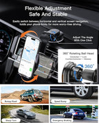 Wireless Car Charger, ESSAGER 15W Fast Charging Car Phone Holder Mount Auto - Image 5