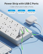 TROND 360° Rotating Flat Plug, Surge Protector Power Strip, 13AC Widely Spaced - Image 6