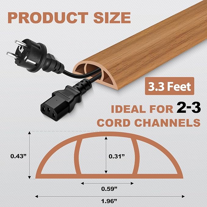Floor Cord Cover for Wires on Floor Self Adhesive Cord Hider Floor Cable - Image 6