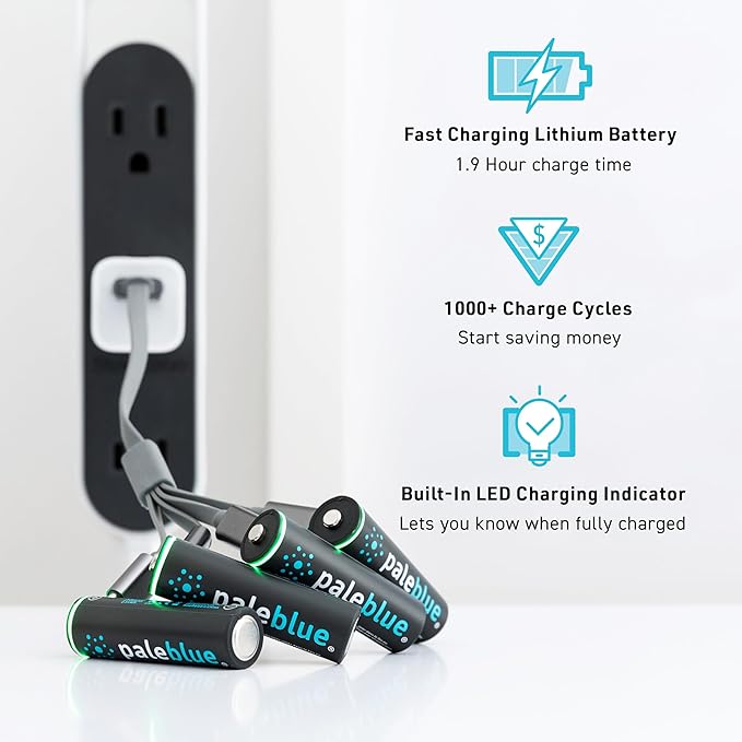 paleblue USB Rechargeable AA Batteries - Image 2