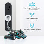 paleblue USB Rechargeable AA Batteries - Image 2