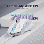 Wired Mouse, 4 Levels Adjustable DPI, 6 Programmable Buttons, Ergonomic - Image 4