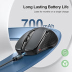 TECKNET Wireless Mouse Rechargeable 4800 DPI Silent USB A & Bluetooth Mouse 6 - Image 3