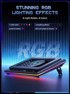 llano V12 Gaming Laptop Cooling Pad, RGB Laptop Cooler, Laptop Cooling Fan Stand - Image 5