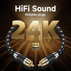 TODN RCA Cables Audiophile Male to Male Stereo Shielded HiFi OFC Car Audio RCA - Image 5