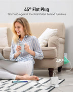 Power Strip with USB, SUPERDANNY Mini Surge Protector with 2 Wide-Spaced Outlets - Image 6