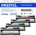 DR221CL Drum Unit4-Pack Black Cyan Yellow Magent Compatible by KingKJInkToner