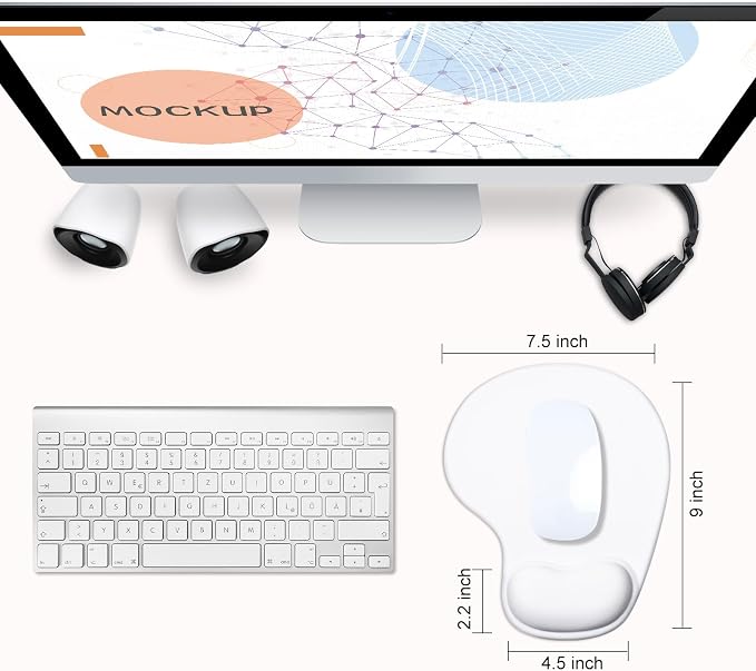 JIKIOU Mouse Pad, 2 Pack Ergonomic Mouse Pads - Image 3