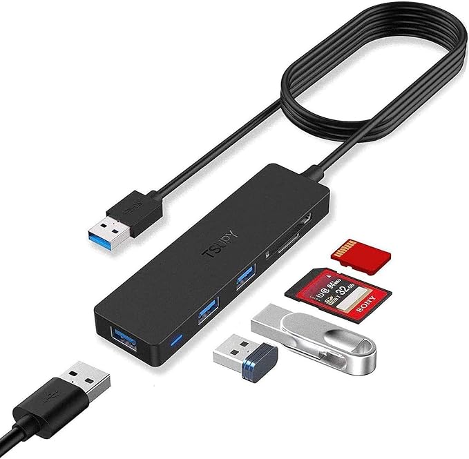 USB Hub 3.0 Splitter, TSUPY USB 3.0 Hub Multi USB Adapter Port Expander by TSUPY
