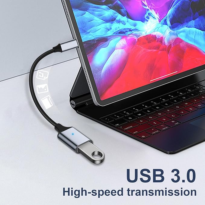USB C to USB 3.0 Adapter, Type C Male to USB Female OTG Cable Thunderbolt3 to - Image 2