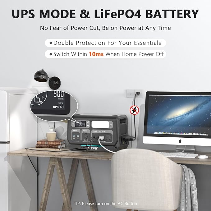 ALLWEI LiFePO4 Solar Generator 2400W - Image 2
