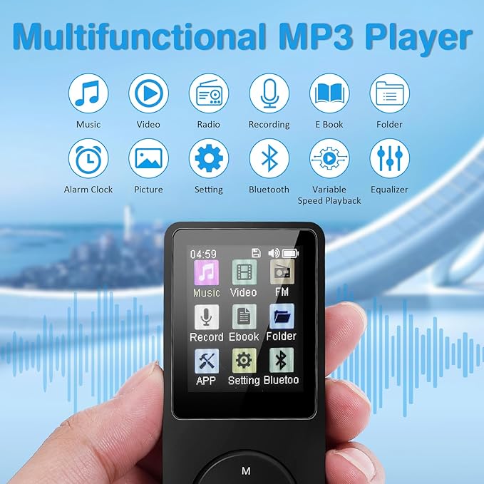 MP3 Player with Bluetooth 5.2, Portable 32GB MP3 MP4 Music Player with Speaker - Image 3