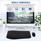 Wireless Keyboard Mouse Combo, EDJO 2.4G Full-Sized Large Wireless Keyboard - Image 7